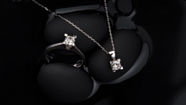 Diamond necklace and ring set